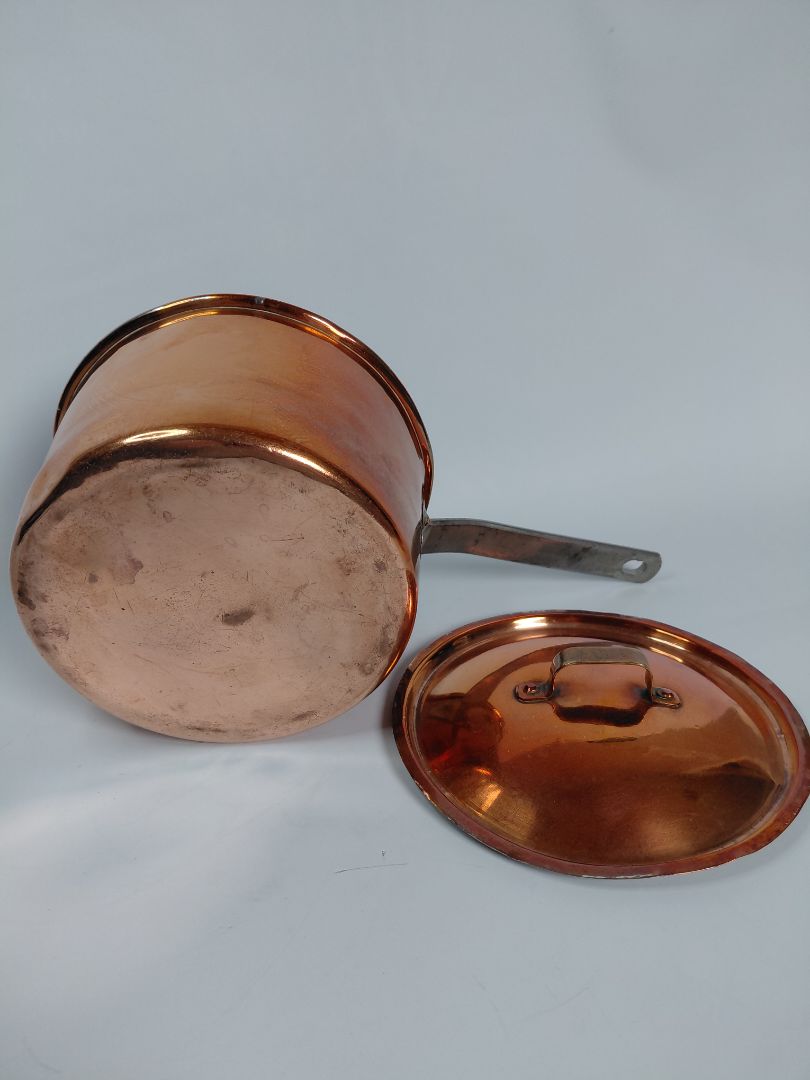 Antique (1892-1922) copper pot 1 1/2 L, Skultuna Messingsbruk AB