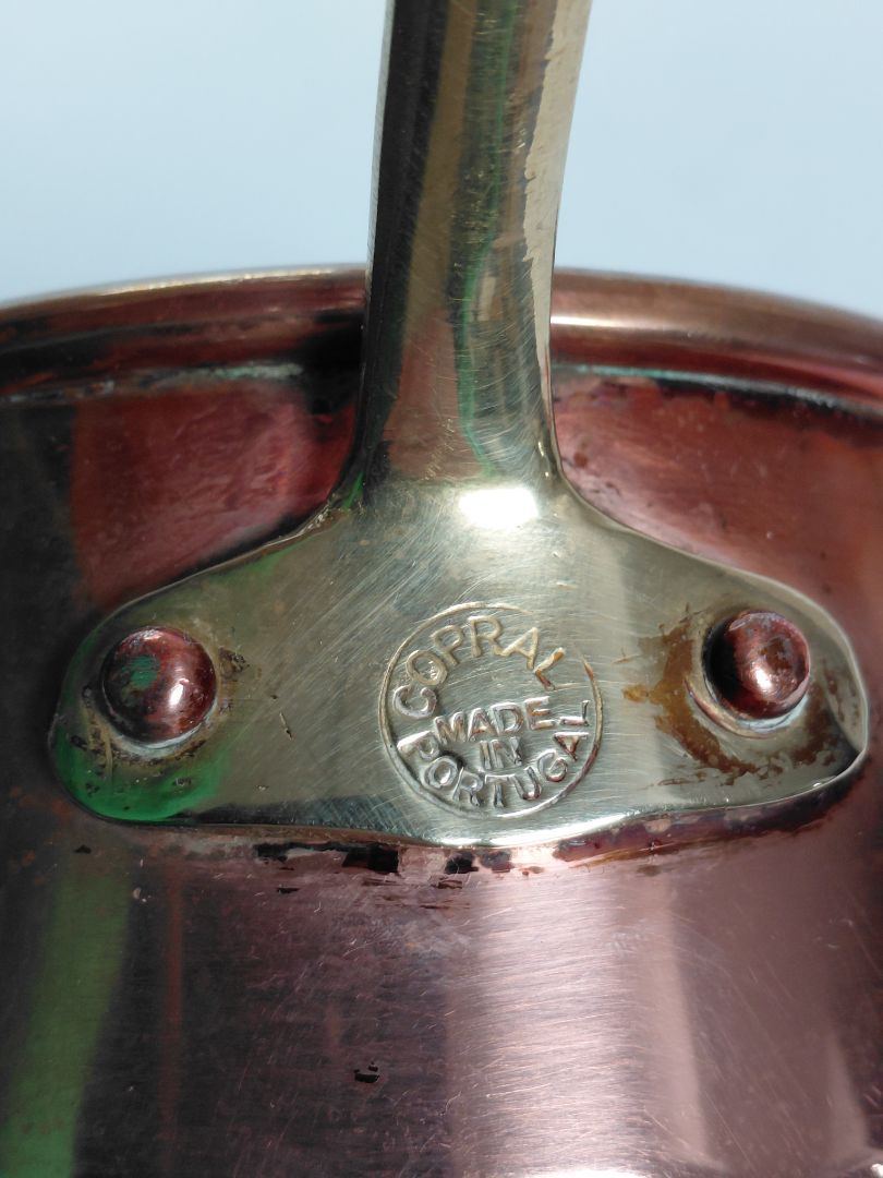 Vintage (pre-1990) copper pot, sauce pot, Copral made in Portugal