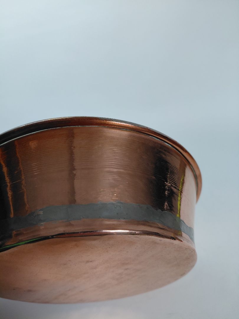 Vintage copper pan with handle