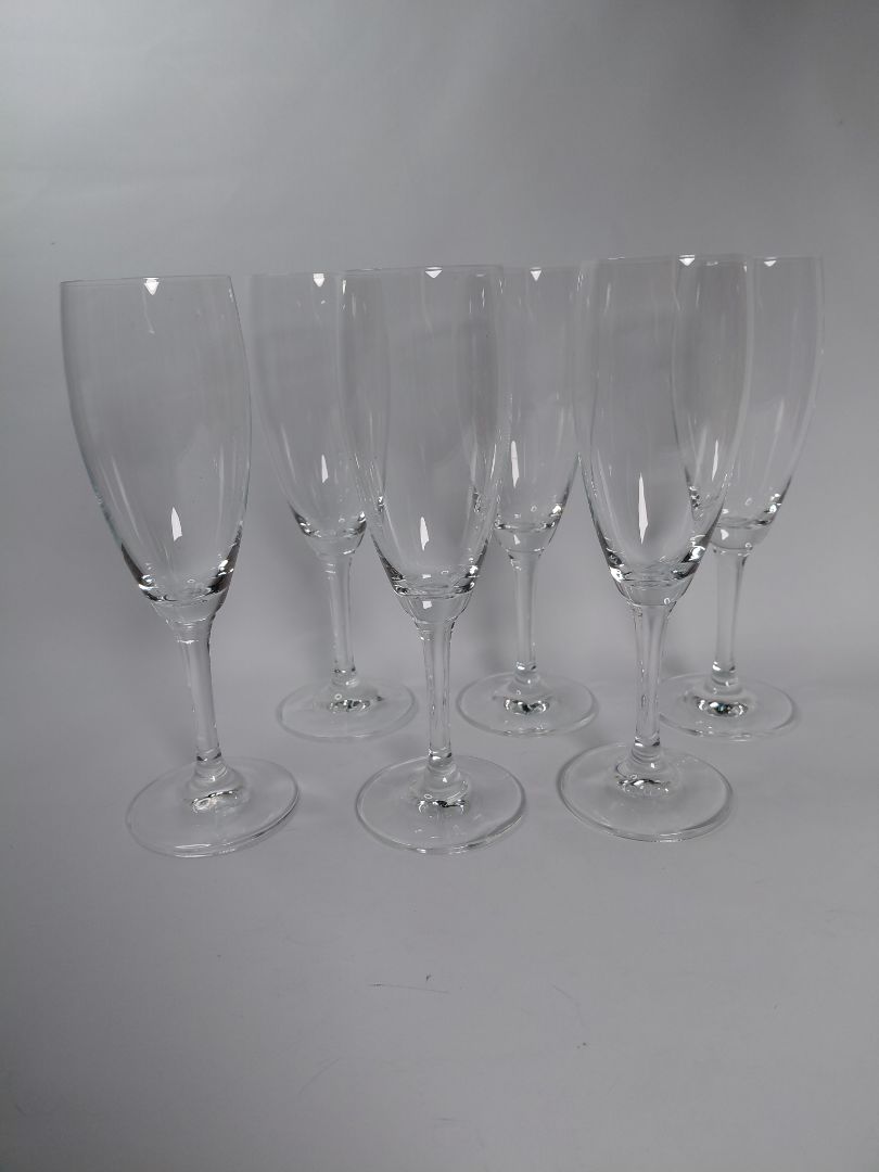 Crystal wine glasses 10 pcs Megeve Taille Corolle collection, JG Durand, Arques France