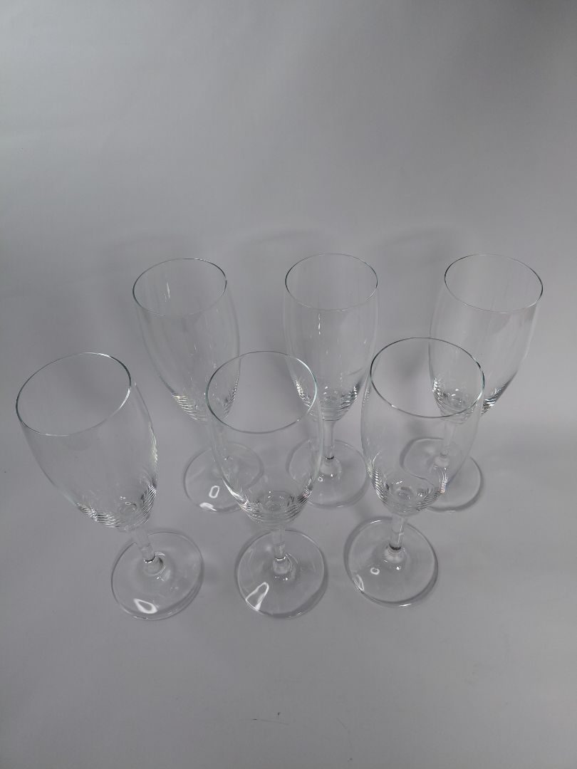 Crystal wine glasses 10 pcs Megeve Taille Corolle collection, JG Durand, Arques France