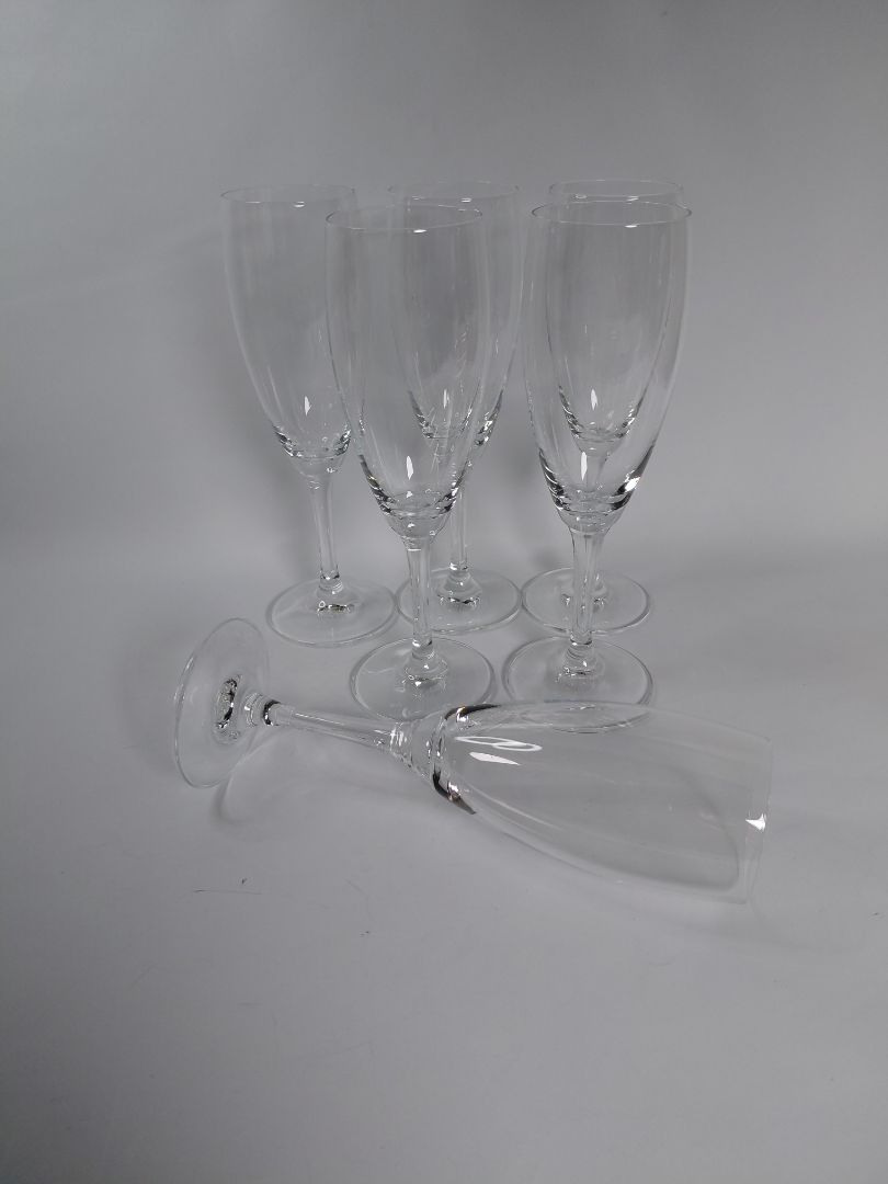 Crystal wine glasses 10 pcs Megeve Taille Corolle collection, JG Durand, Arques France