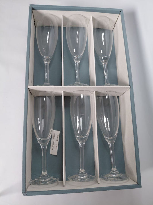 Crystal wine glasses 10 pcs Megeve Taille Corolle collection, JG Durand, Arques France