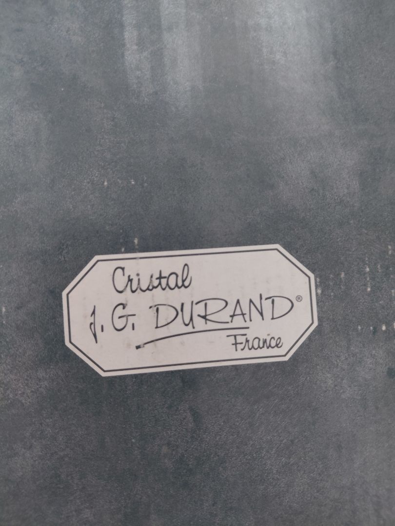 Crystal wine glasses 10 pcs Megeve Taille Corolle collection, JG Durand, Arques France