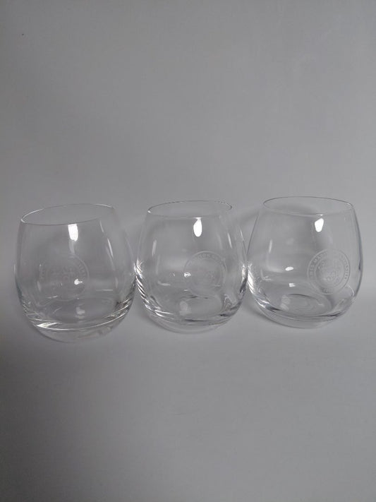 Vínglös 3 stk (hæð 9 cm), James Madison University 1908