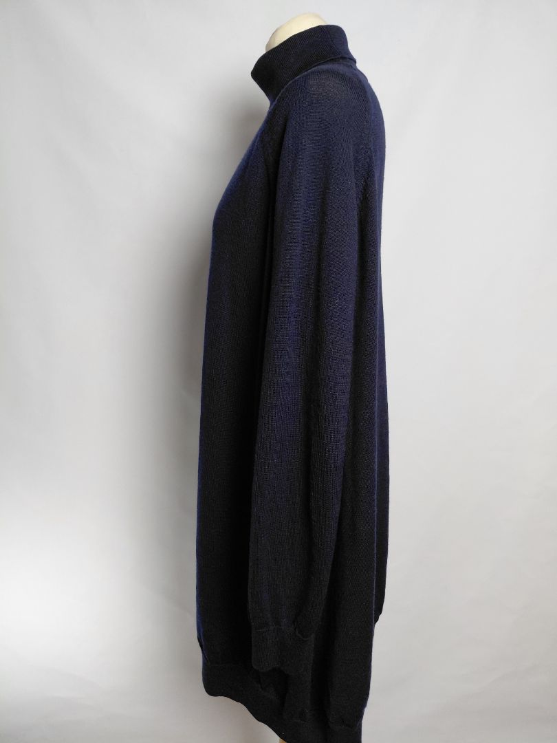 Rúllukraga síð peysa (merino ull) / kjóll, L, Cos