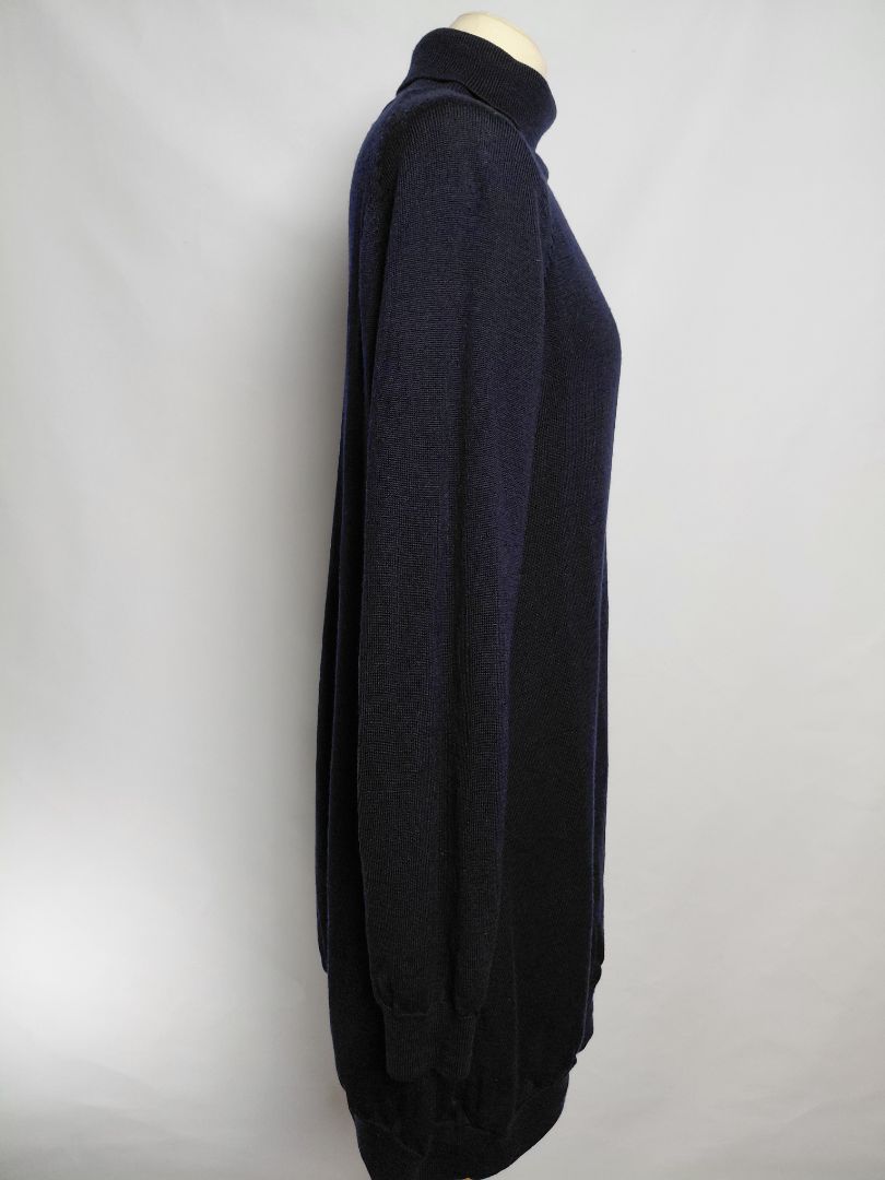 Rúllukraga síð peysa (merino ull) / kjóll, L, Cos