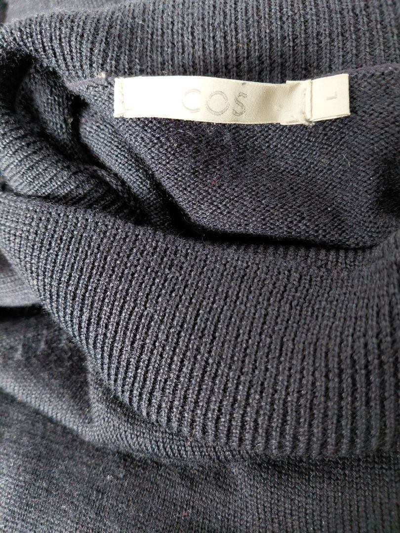 Rúllukraga síð peysa (merino ull) / kjóll, L, Cos