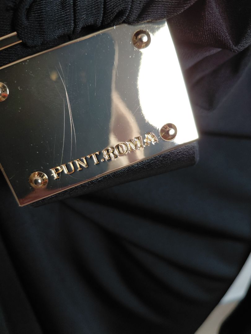 Hné síður kjóll með sylgju, XL, Punt.Roma