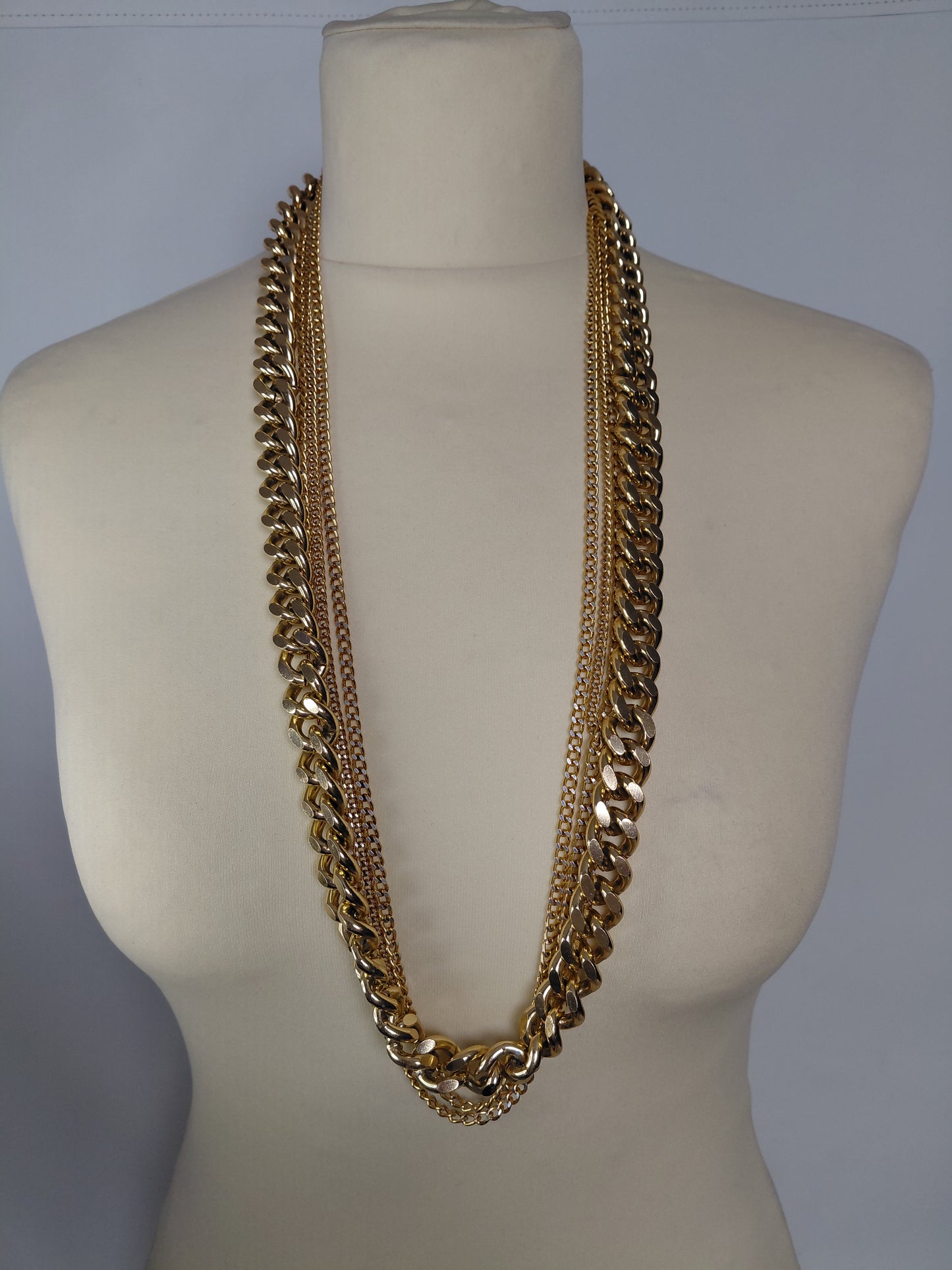 Vintage hálsfesti, þykk keðja