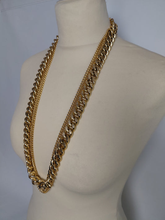 Vintage hálsfesti, þykk keðja