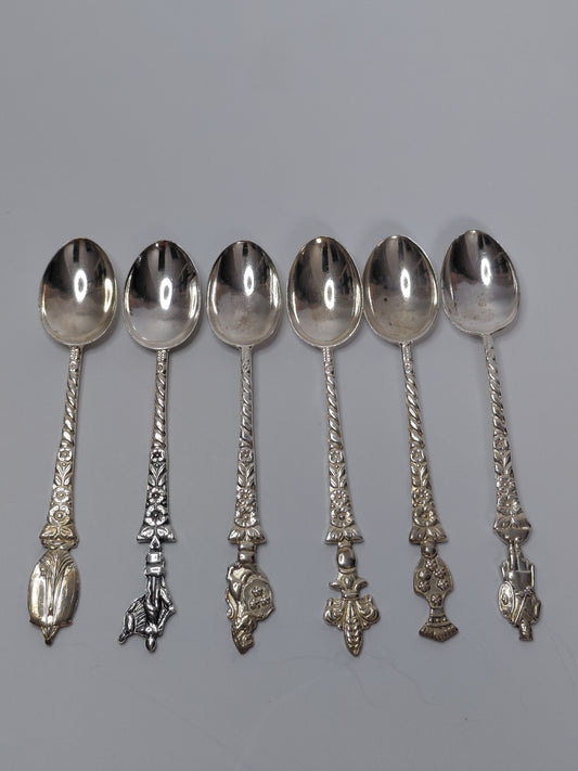 Vintage silfurskeiðar 6 stk (1950-1970), Meka Denmark