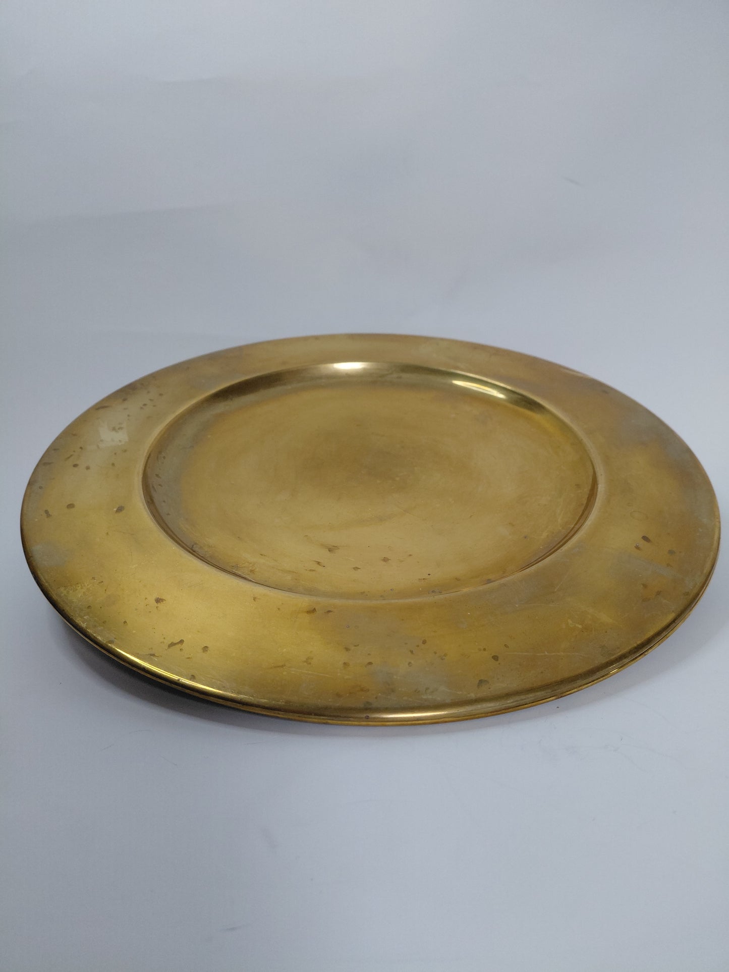 Vintage brass undirdiskar (4 stk) 28 cm