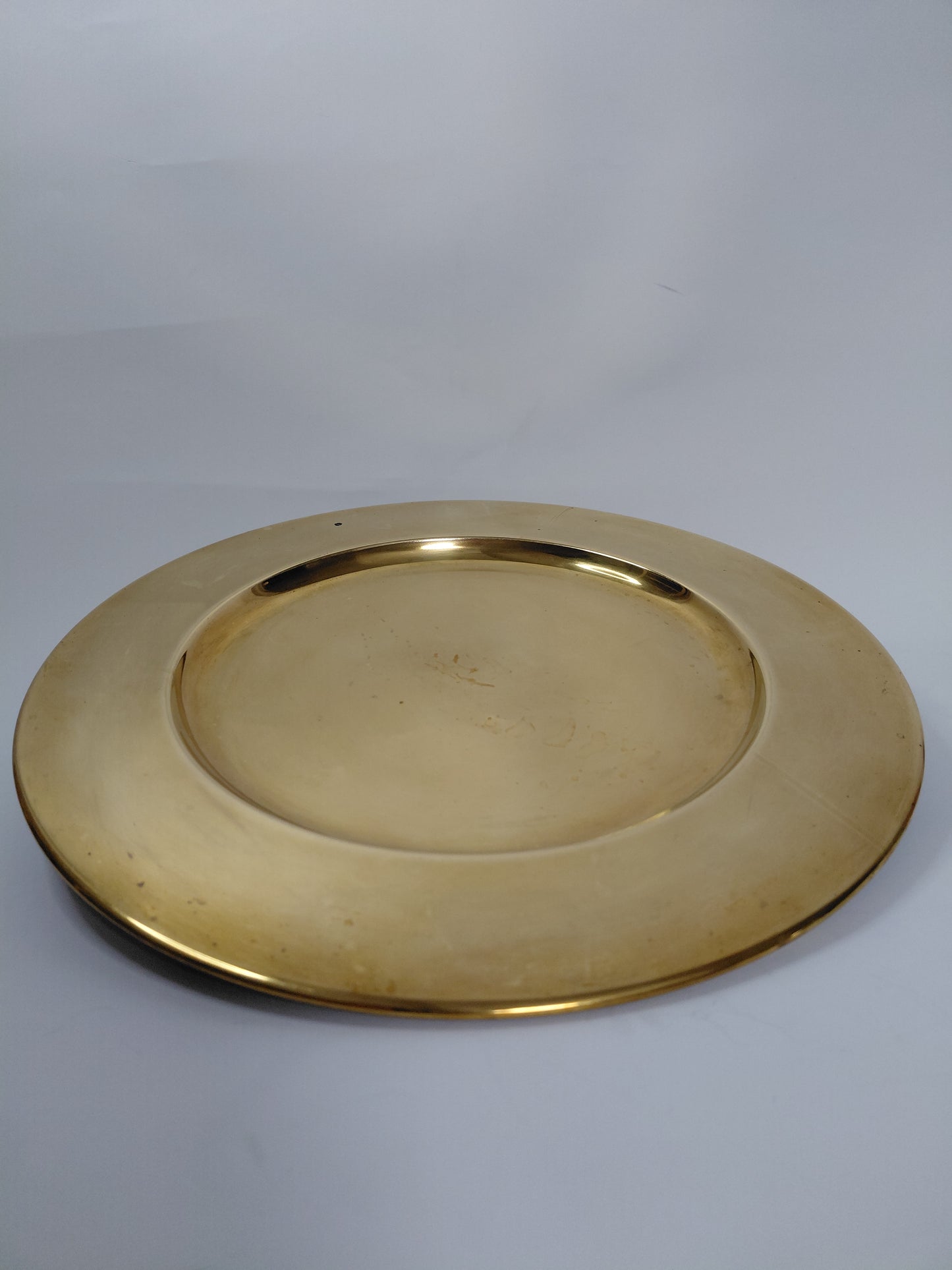 Vintage brass undirdiskar (4 stk) 28 cm