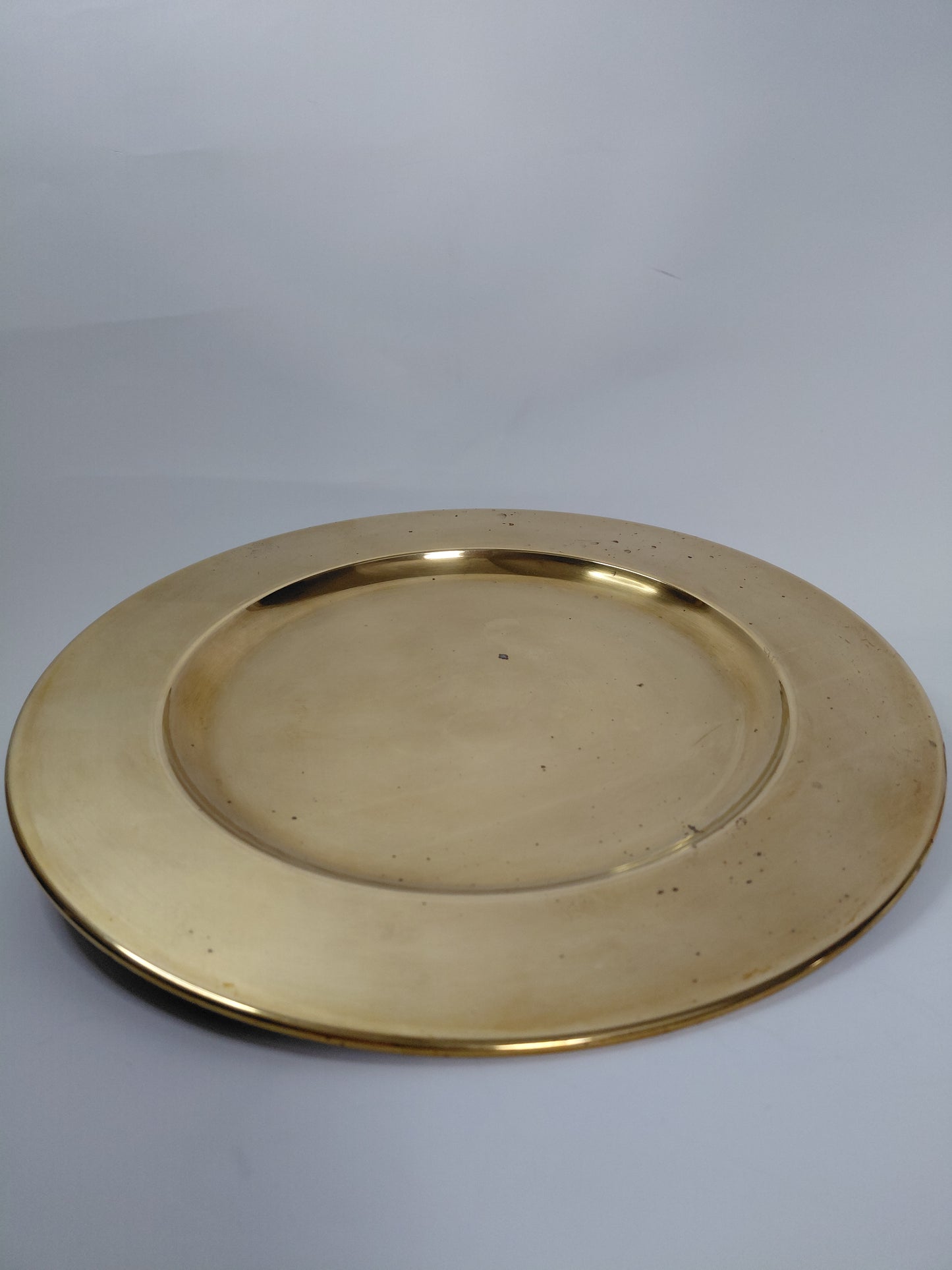 Vintage brass undirdiskar (4 stk) 28 cm