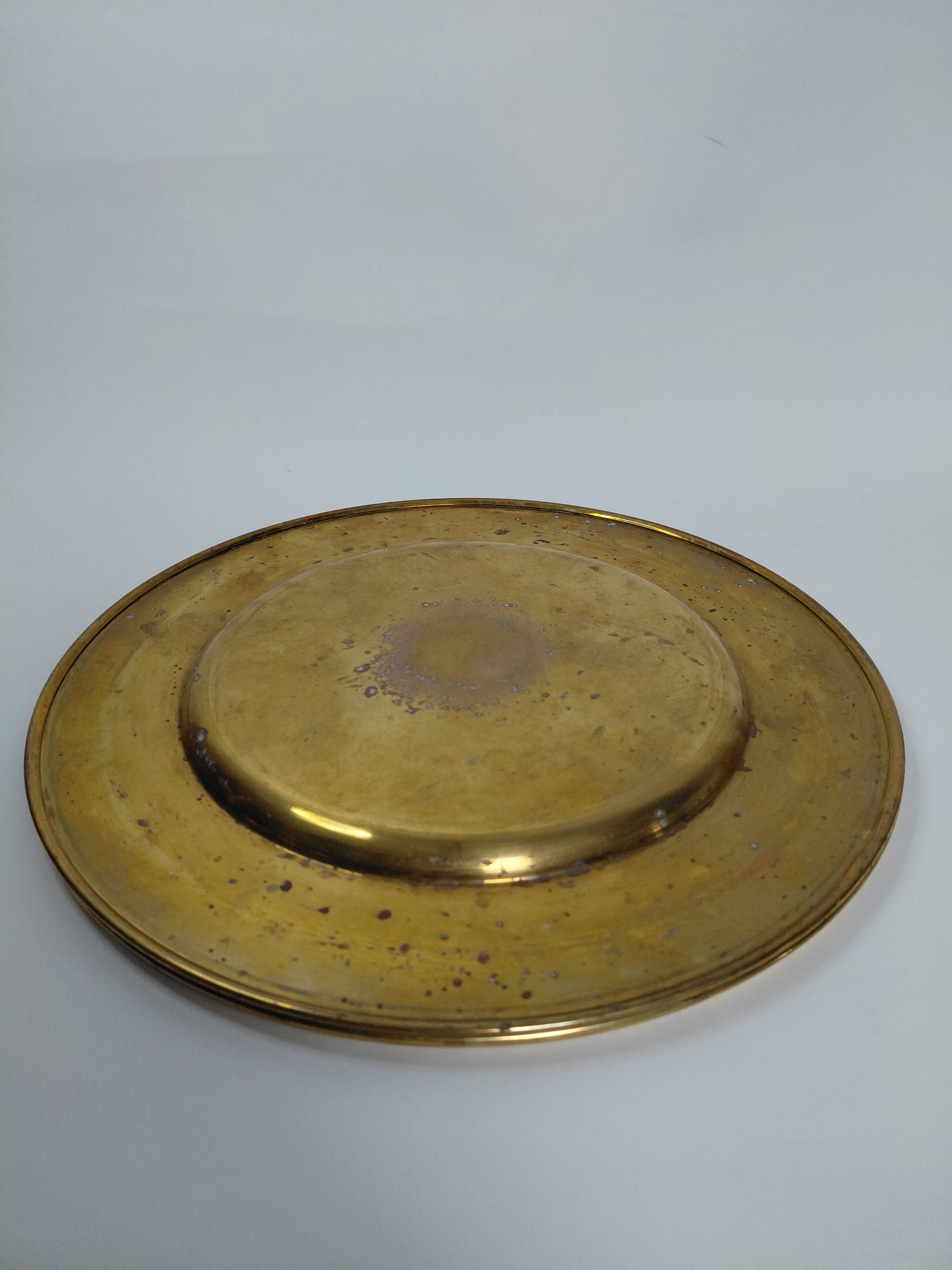 Vintage brass undirdiskar (4 stk) 28 cm