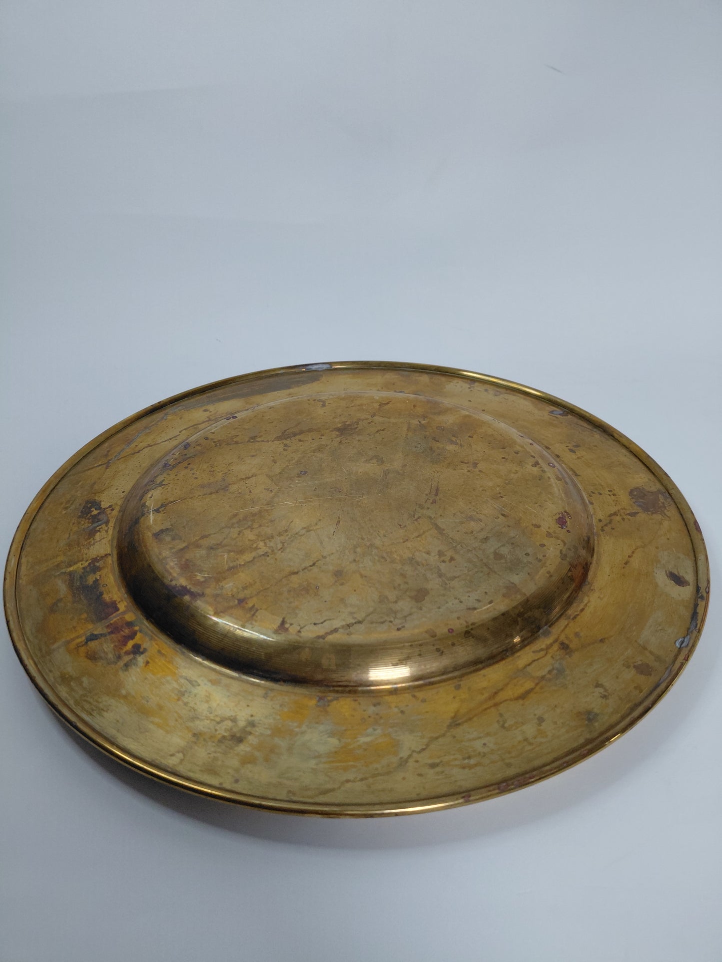 Vintage brass undirdiskar (4 stk) 28 cm