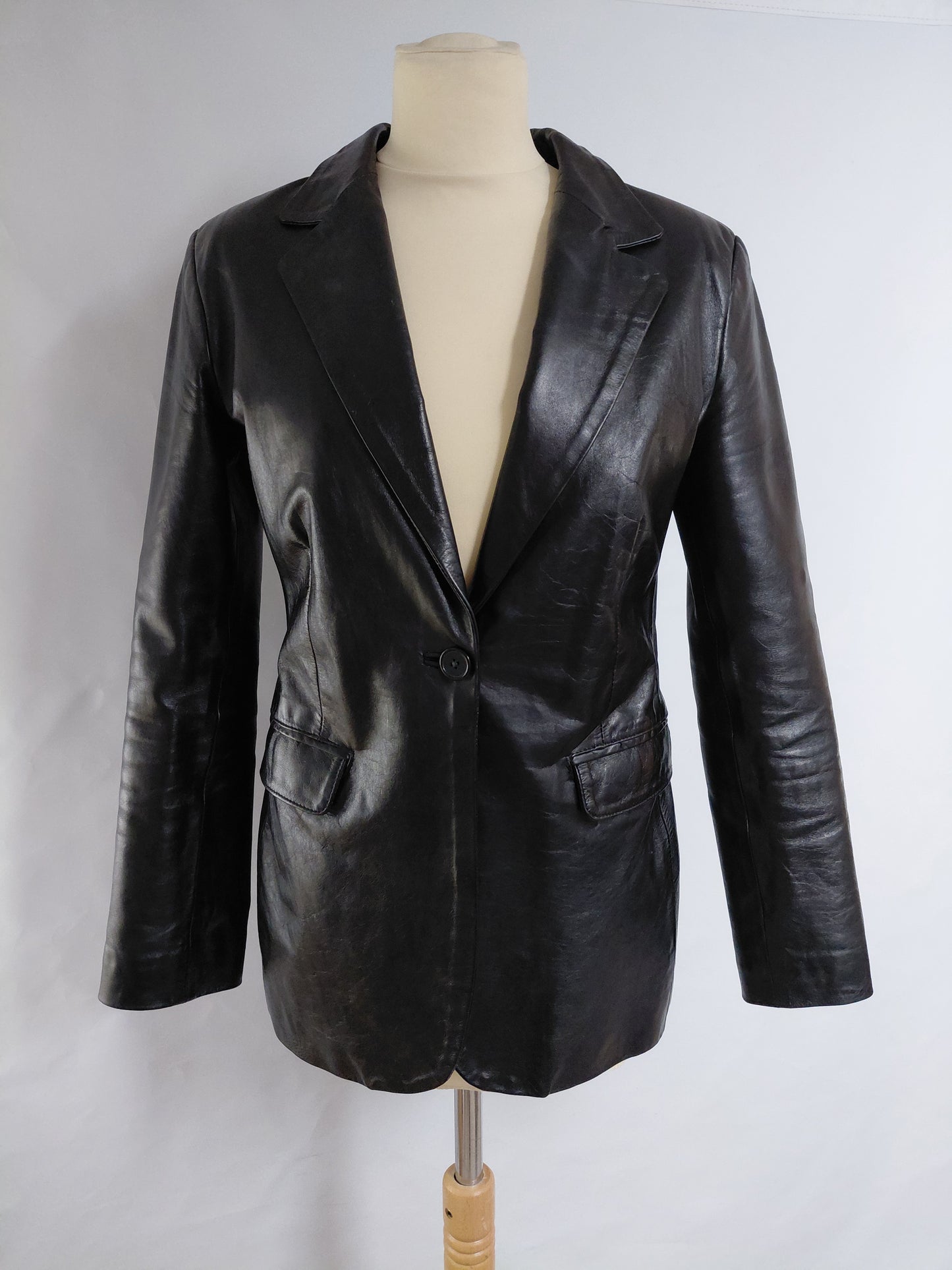 Vintage leðurjakki blazer, EUR 40, Mao