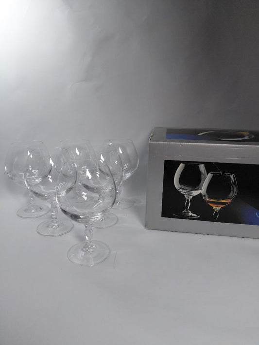 Kristal koníaks glös á fæti 6 stk (400 ml) Sonja línan, 1500, Bohemia Crystal