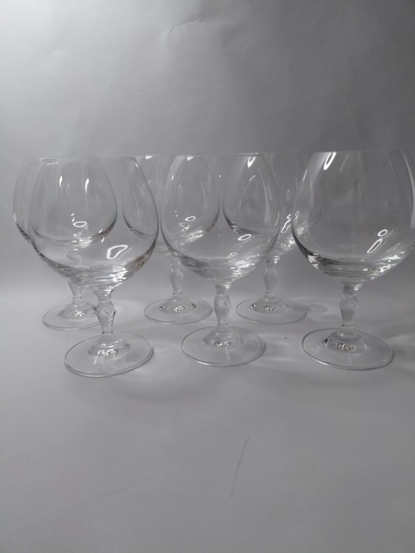 Kristal koníaks glös á fæti 6 stk (400 ml) Sonja línan, 1500, Bohemia Crystal