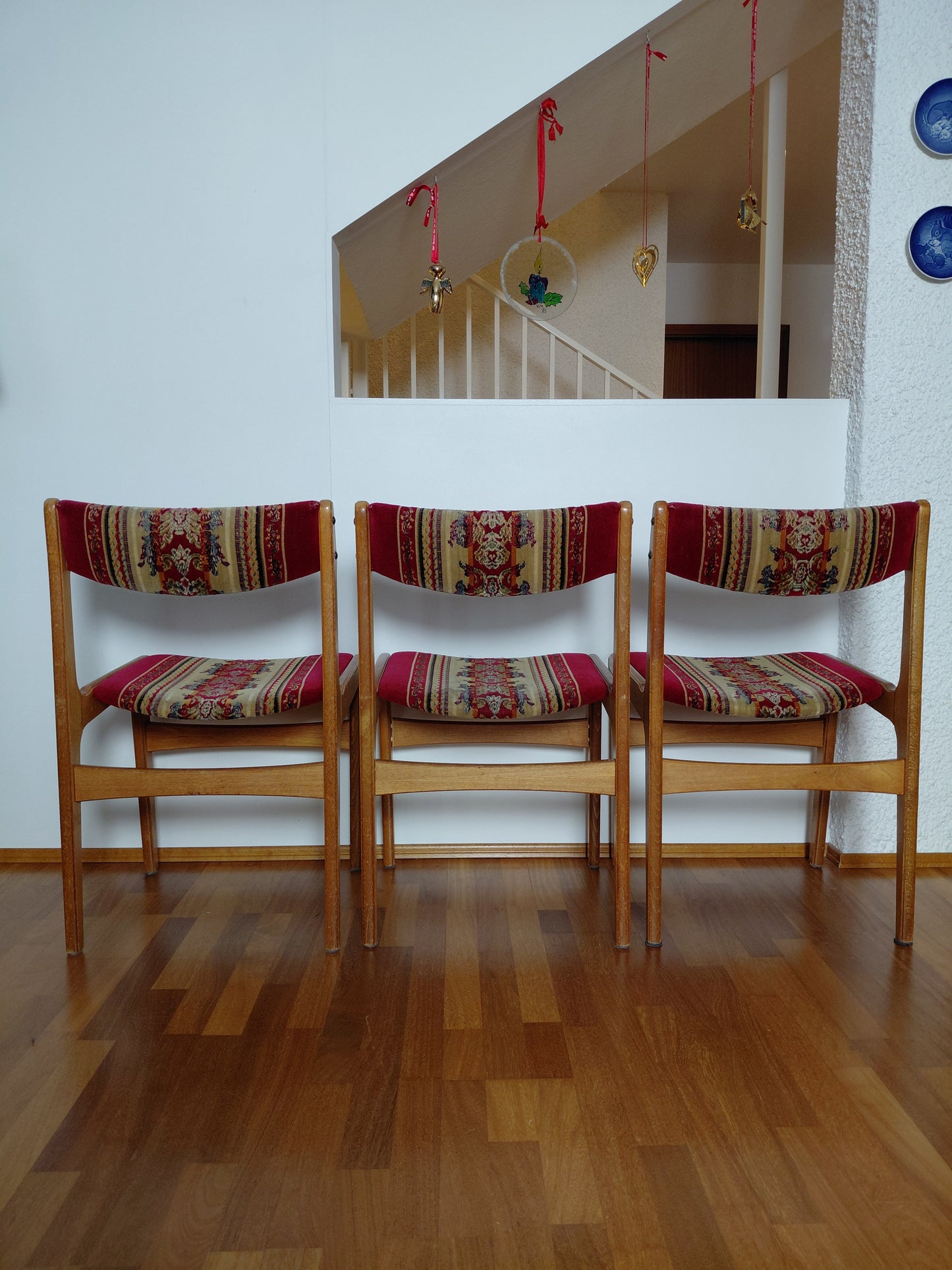 Vintage tekk borðstofustólar 4 stk (1960-1970), Dönsk hönnun