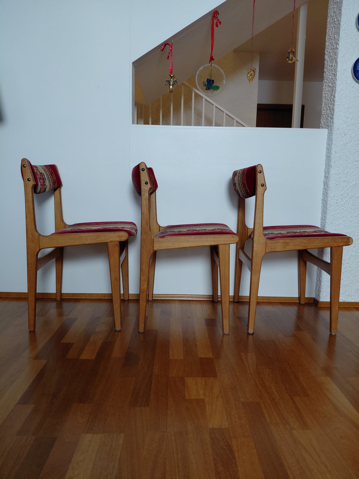 Vintage tekk borðstofustólar 4 stk (1960-1970), Dönsk hönnun