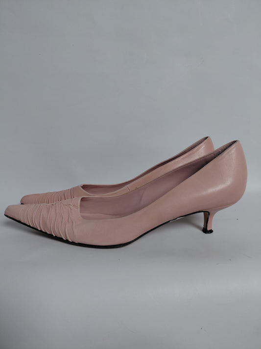 Bleikir leðurskór, EUR 39