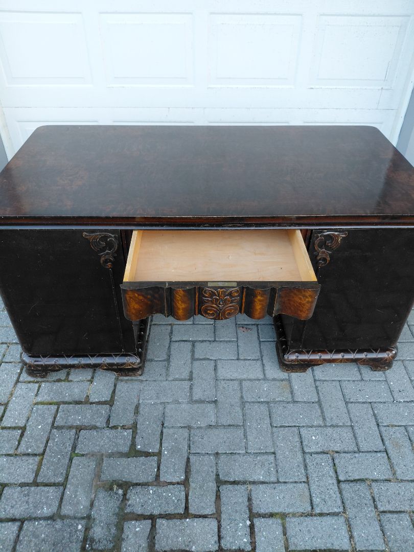 Antique desk (1880-1890) with shelves on the front