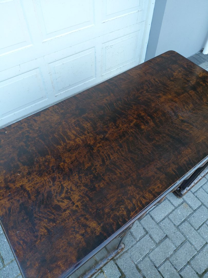 Antique desk (1880-1890) with shelves on the front