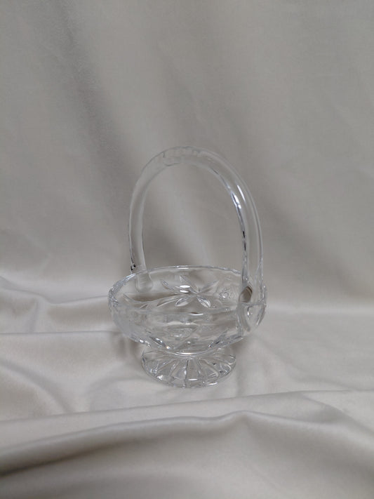 Vintage kristal skál með handfangi (1950-1960s)