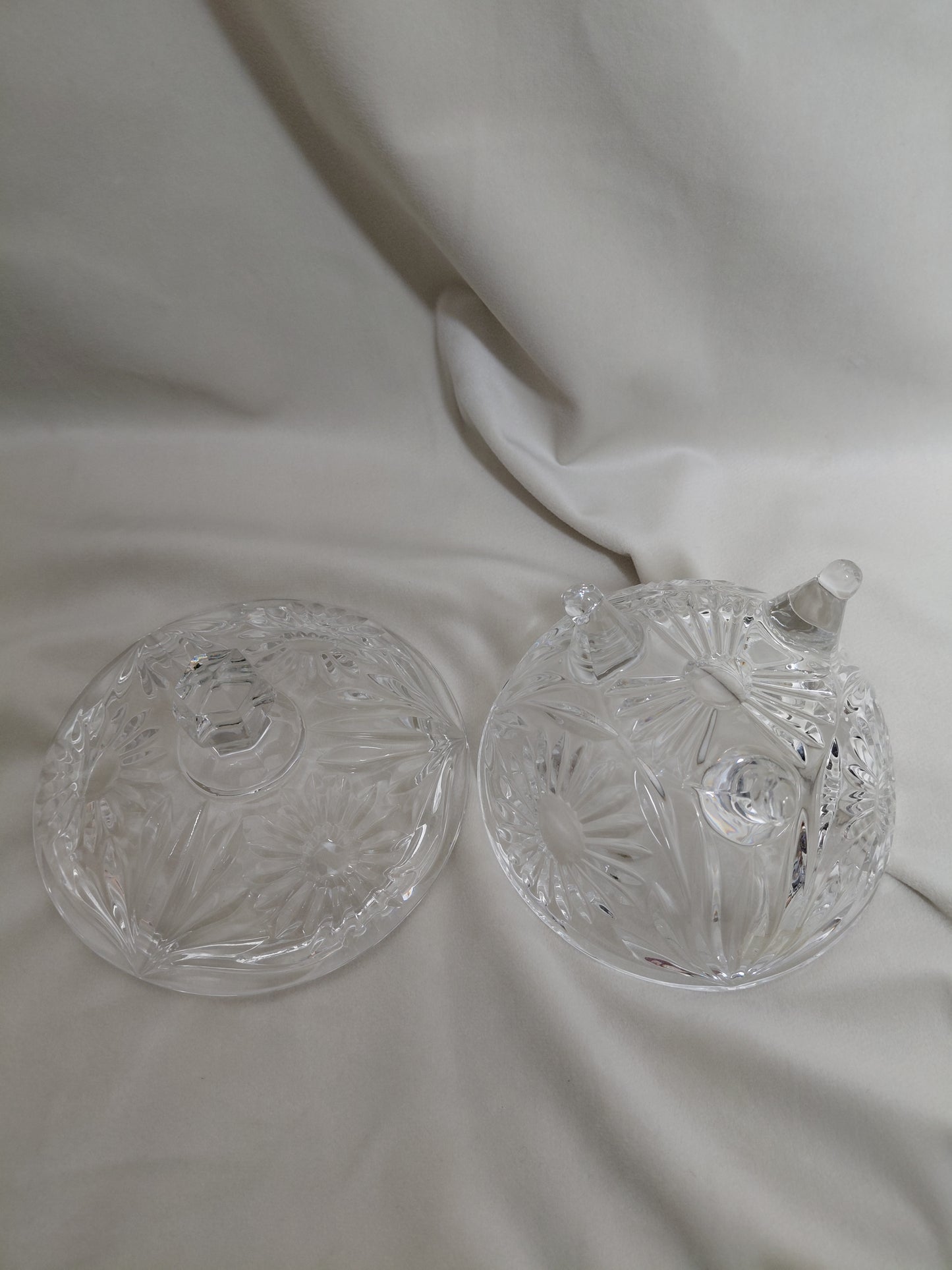 Vintage kristal skál með lok (1960-1970s), Bohemia Crystal
