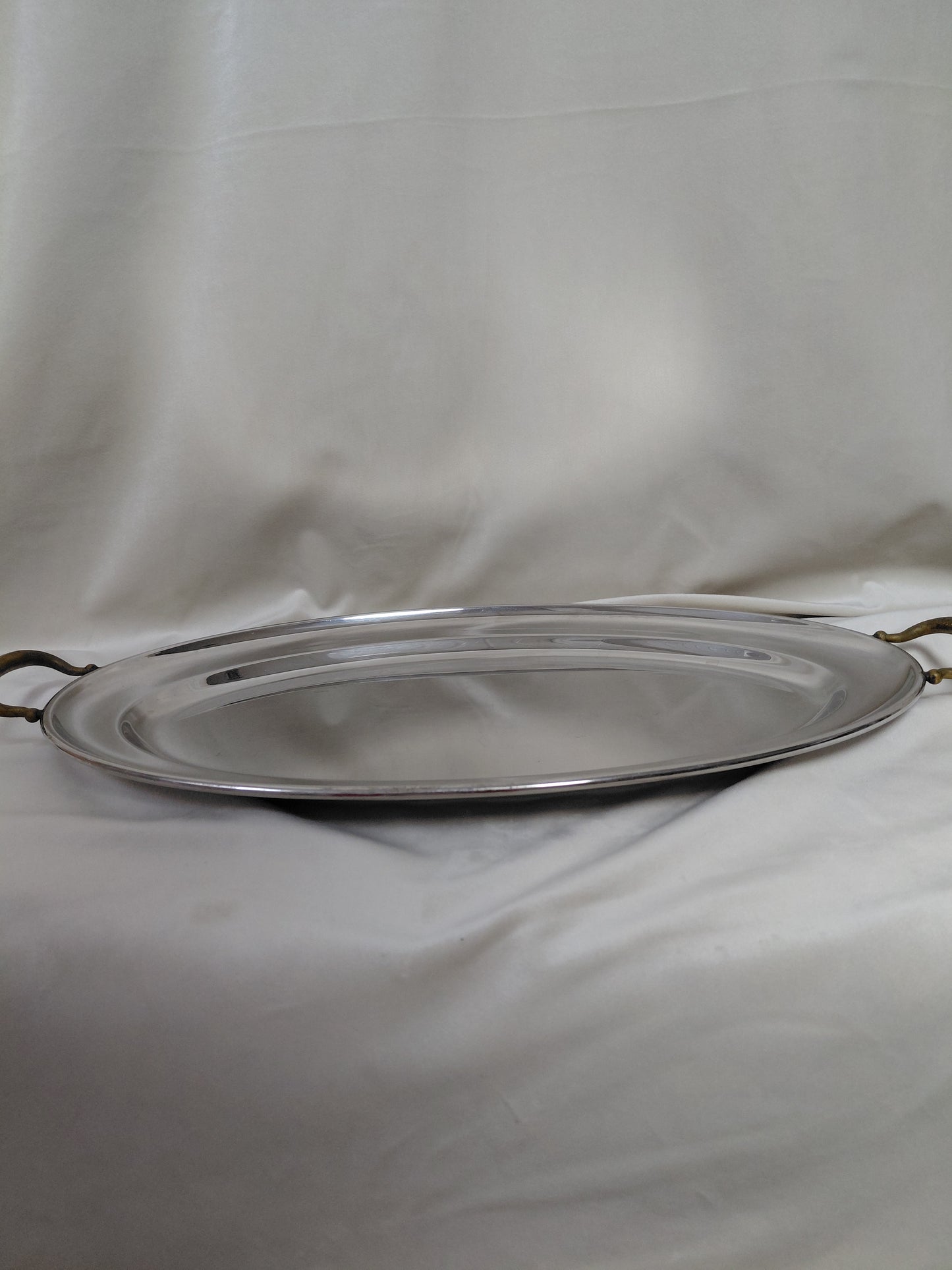 Vintage (1970-1990) sívalur stál bakki Inox 18/10, Jean Couzon
