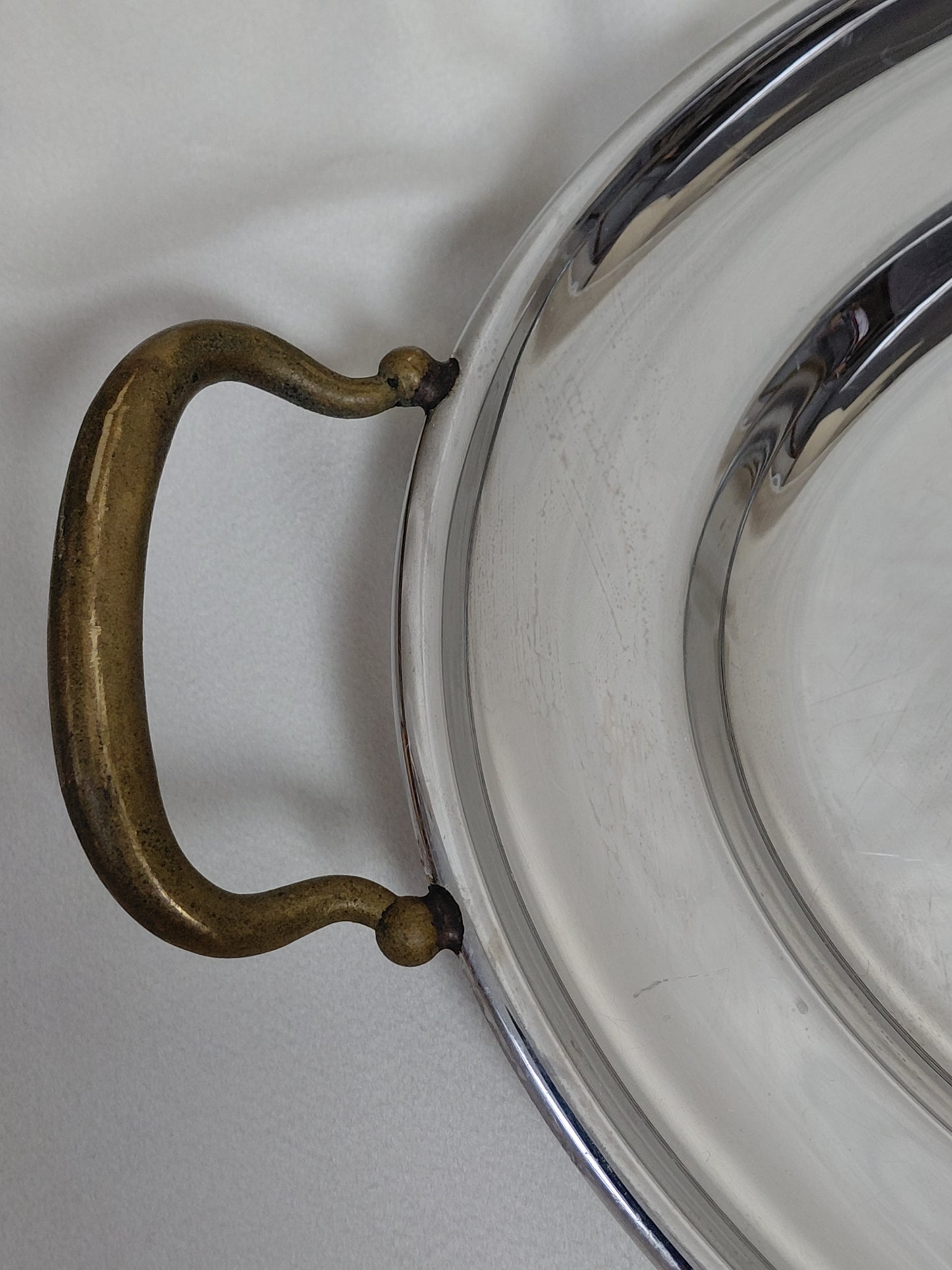Vintage (1970-1990) sívalur stál bakki Inox 18/10, Jean Couzon
