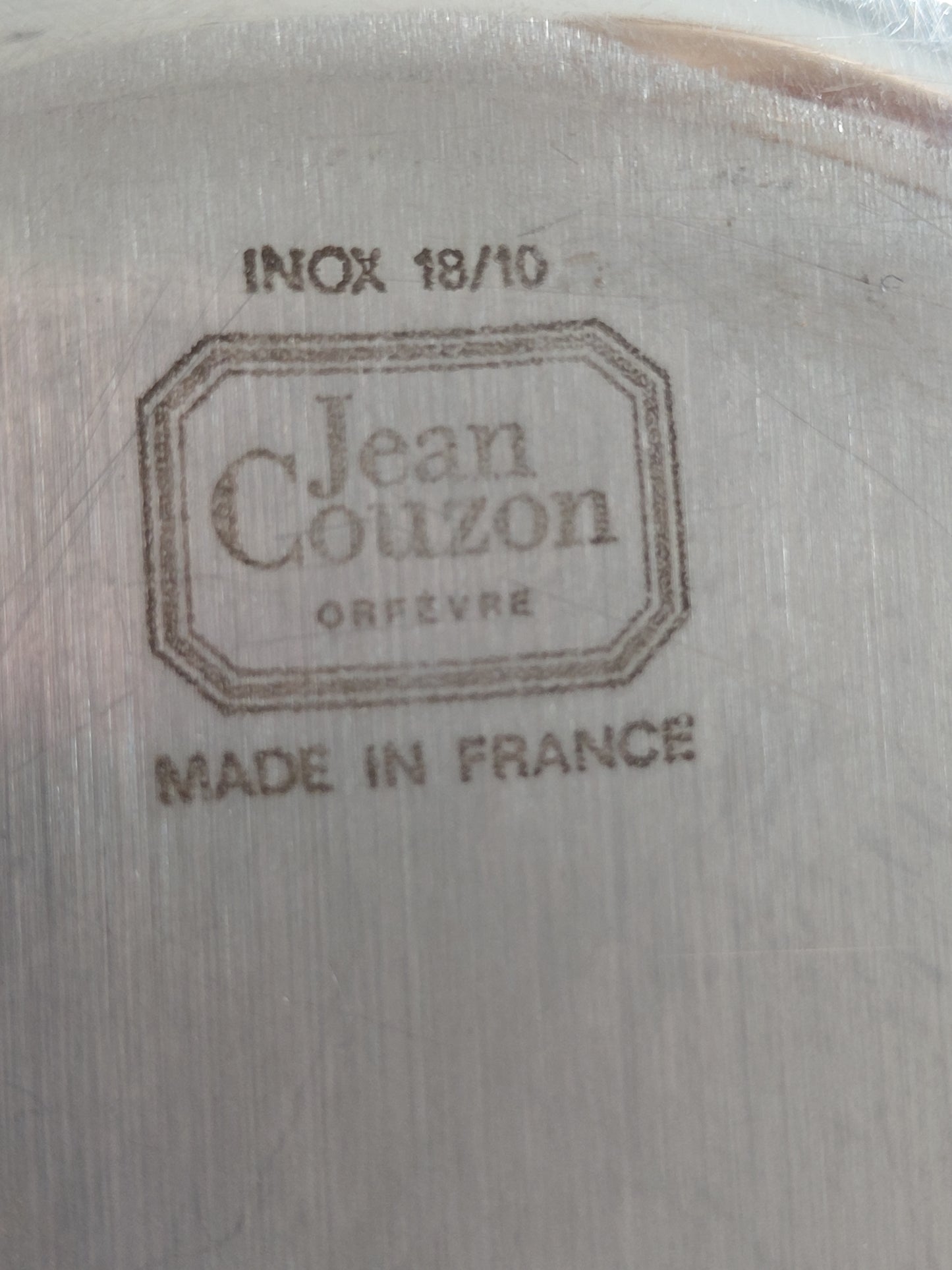 Vintage (1970-1990) sívalur stál bakki Inox 18/10, Jean Couzon