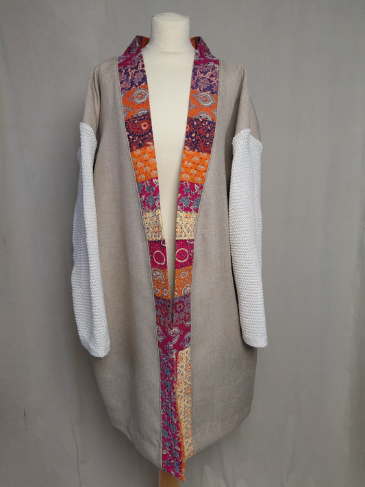 Kimono jakki, One size, Skrauta, endurtekið efni