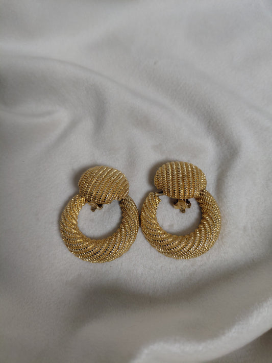 Vintage (1980s) klemmu eyrnalokkar