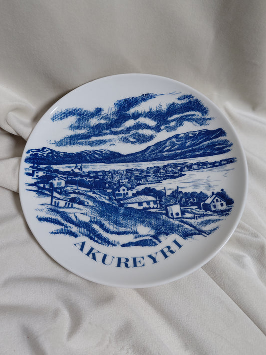 Vintage Akureyri veggplatti, Gler & Postulín hf.