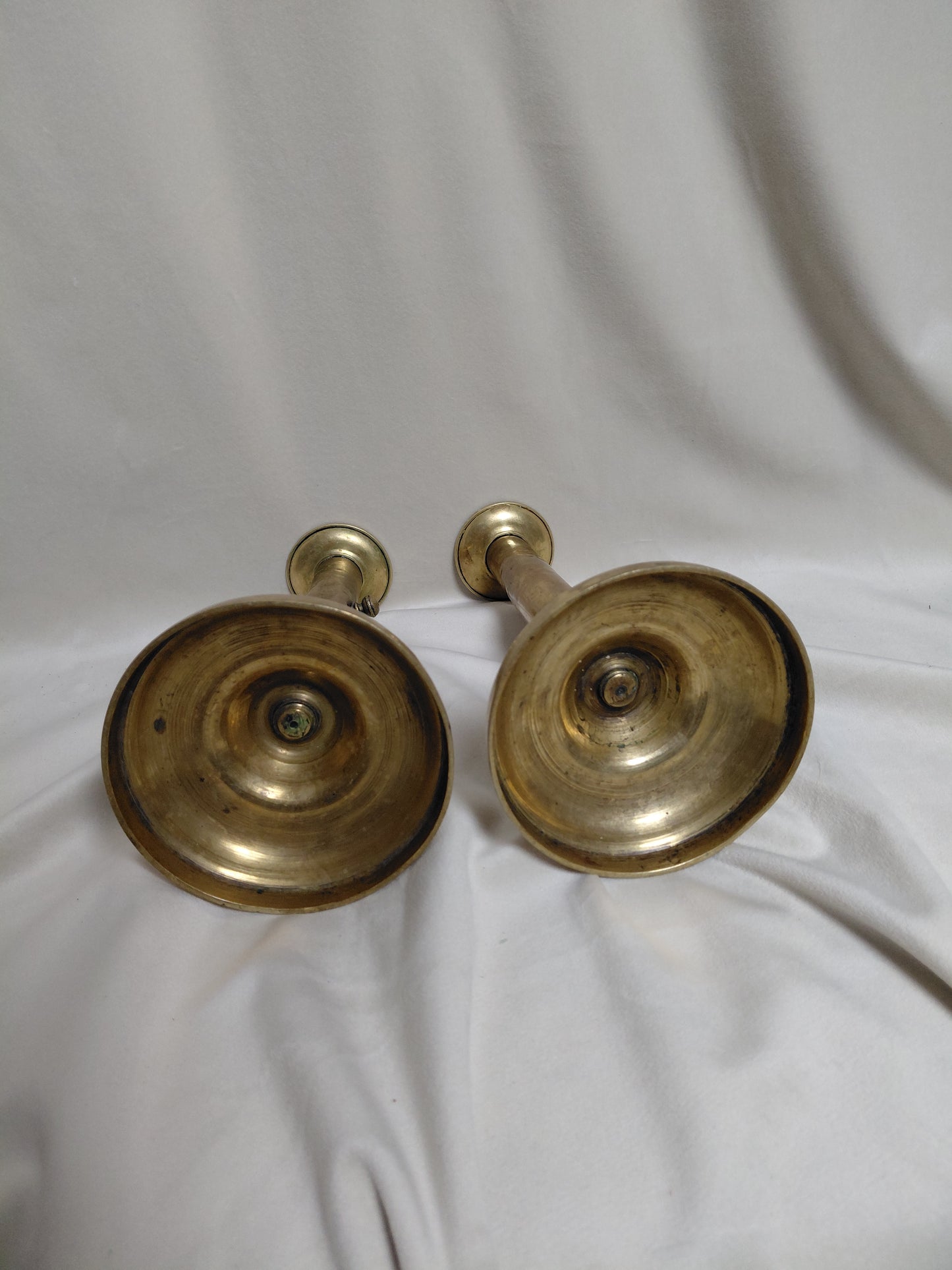 Antík viktorían kertastjakar 2 stk með push-up mekanisma (