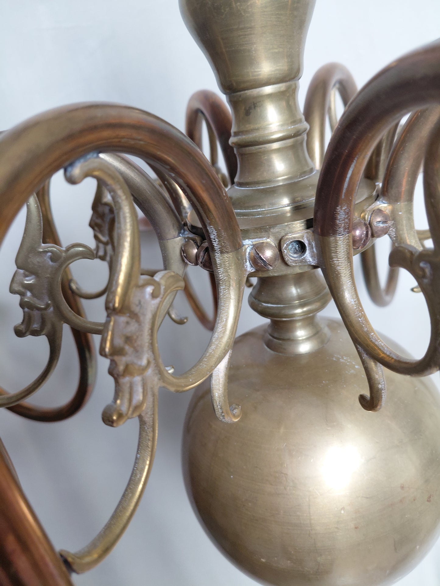 Antík 8 arma loftljós  fyrir kerti (1880-1890), Dutch