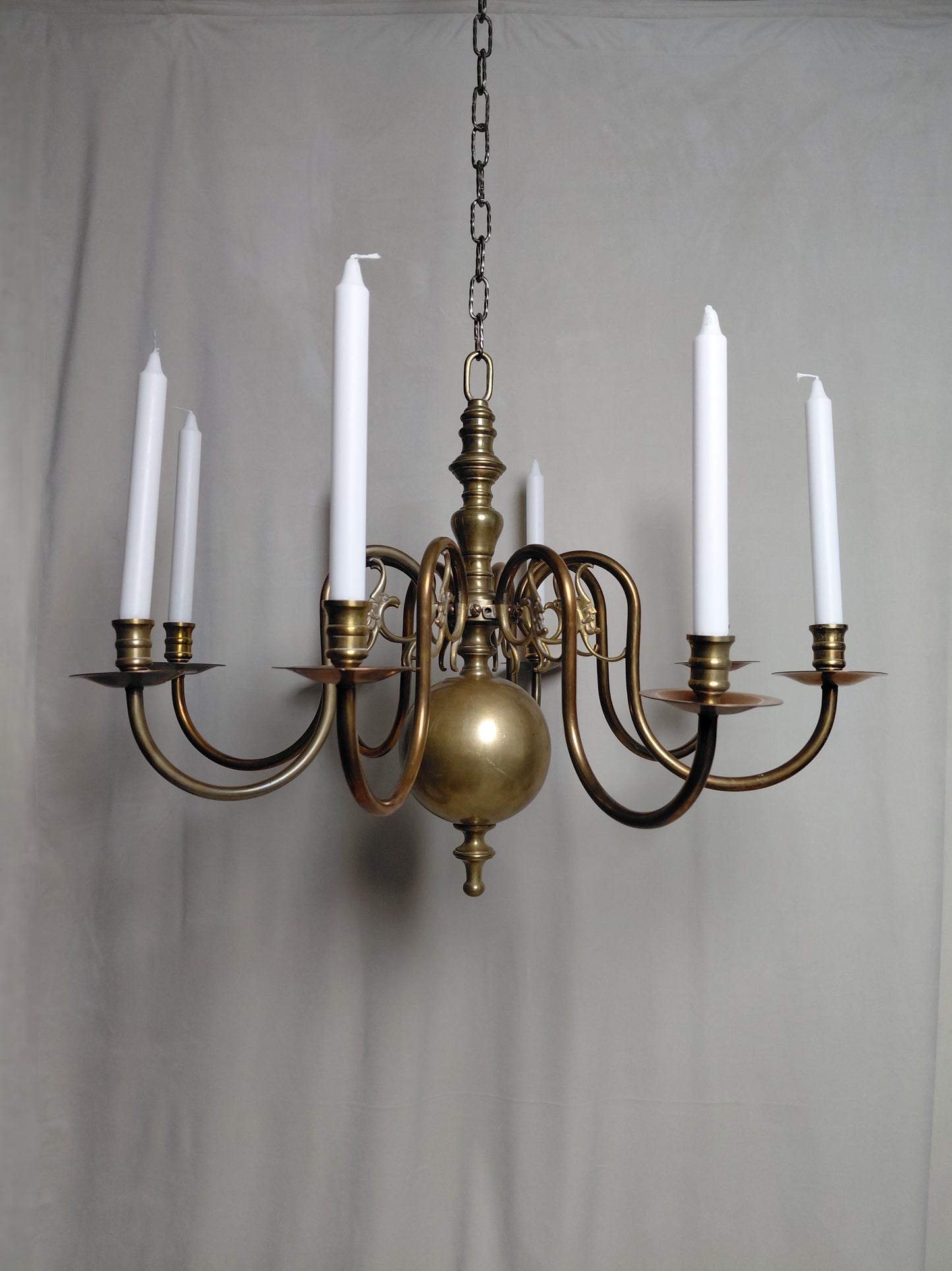 Antík 8 arma loftljós  fyrir kerti (1880-1890), Dutch