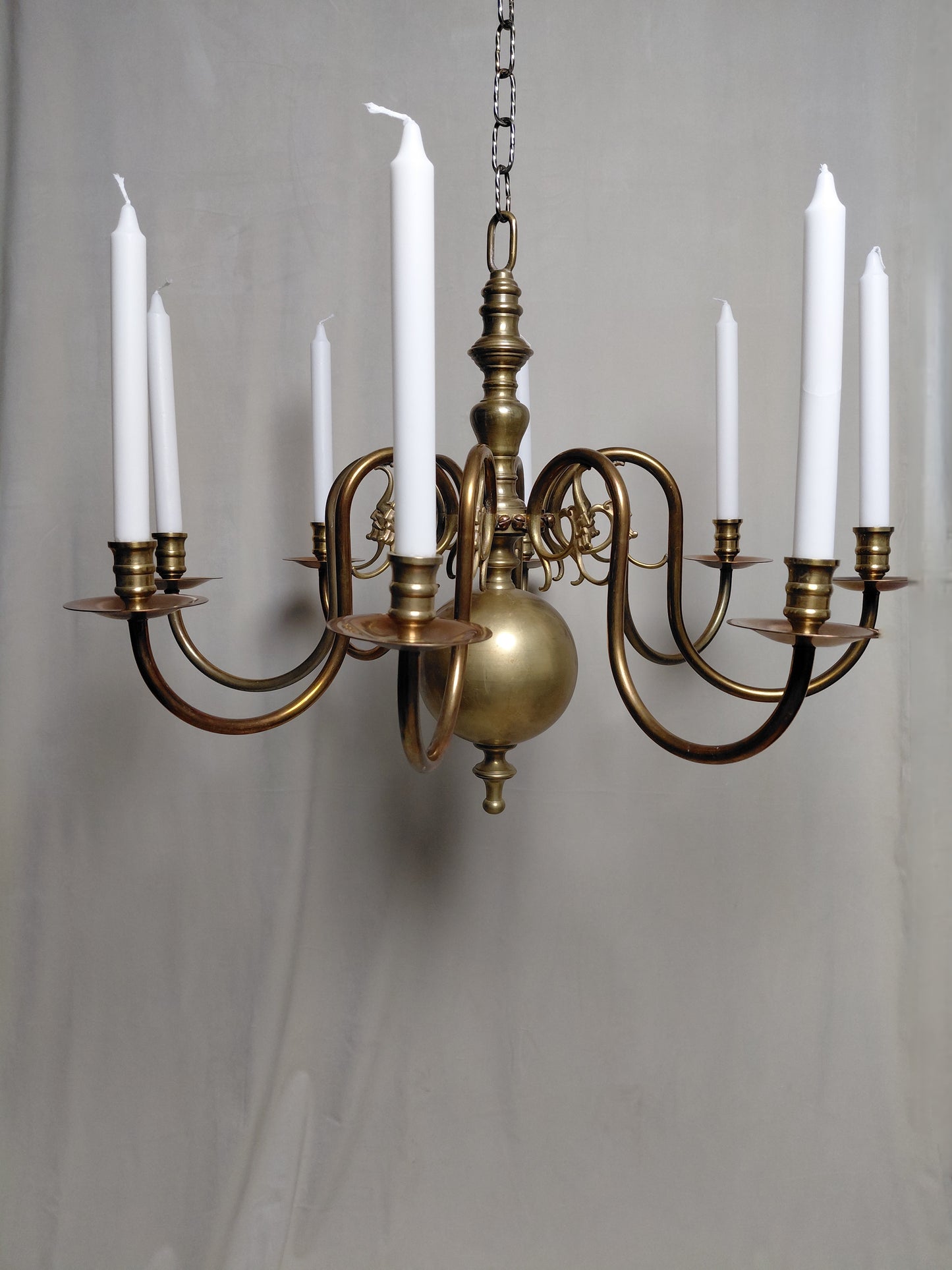 Antík 8 arma loftljós  fyrir kerti (1880-1890), Dutch