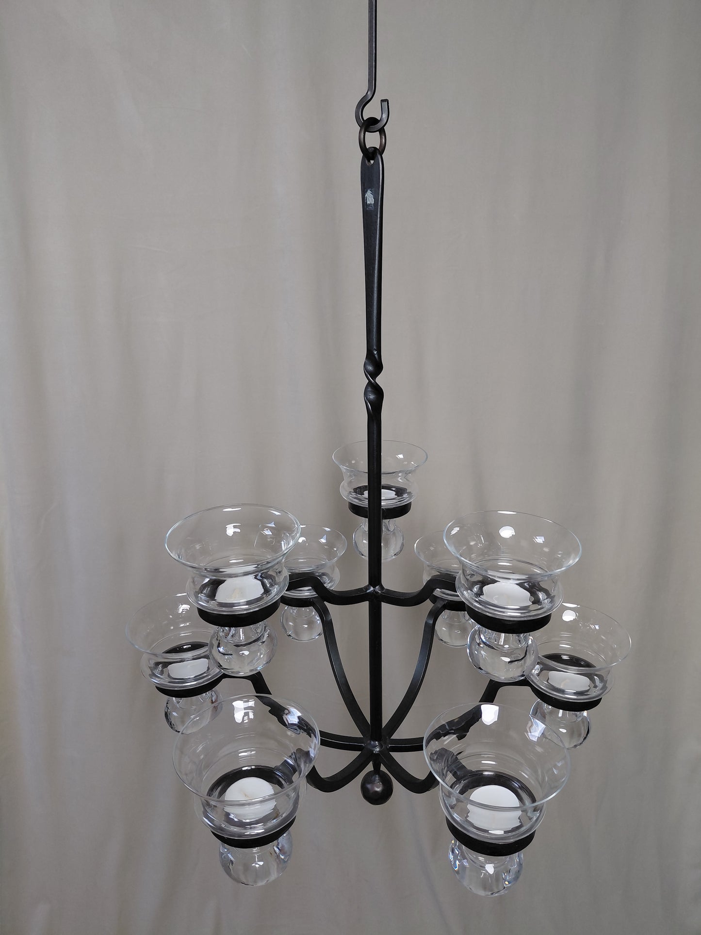 Vintage 9 arma loftljós fyrir kerti eftir Bertil Vallien (1989), Boda Smide