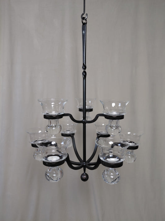 Vintage 9 arma loftljós fyrir kerti eftir Bertil Vallien (1989), Boda Smide