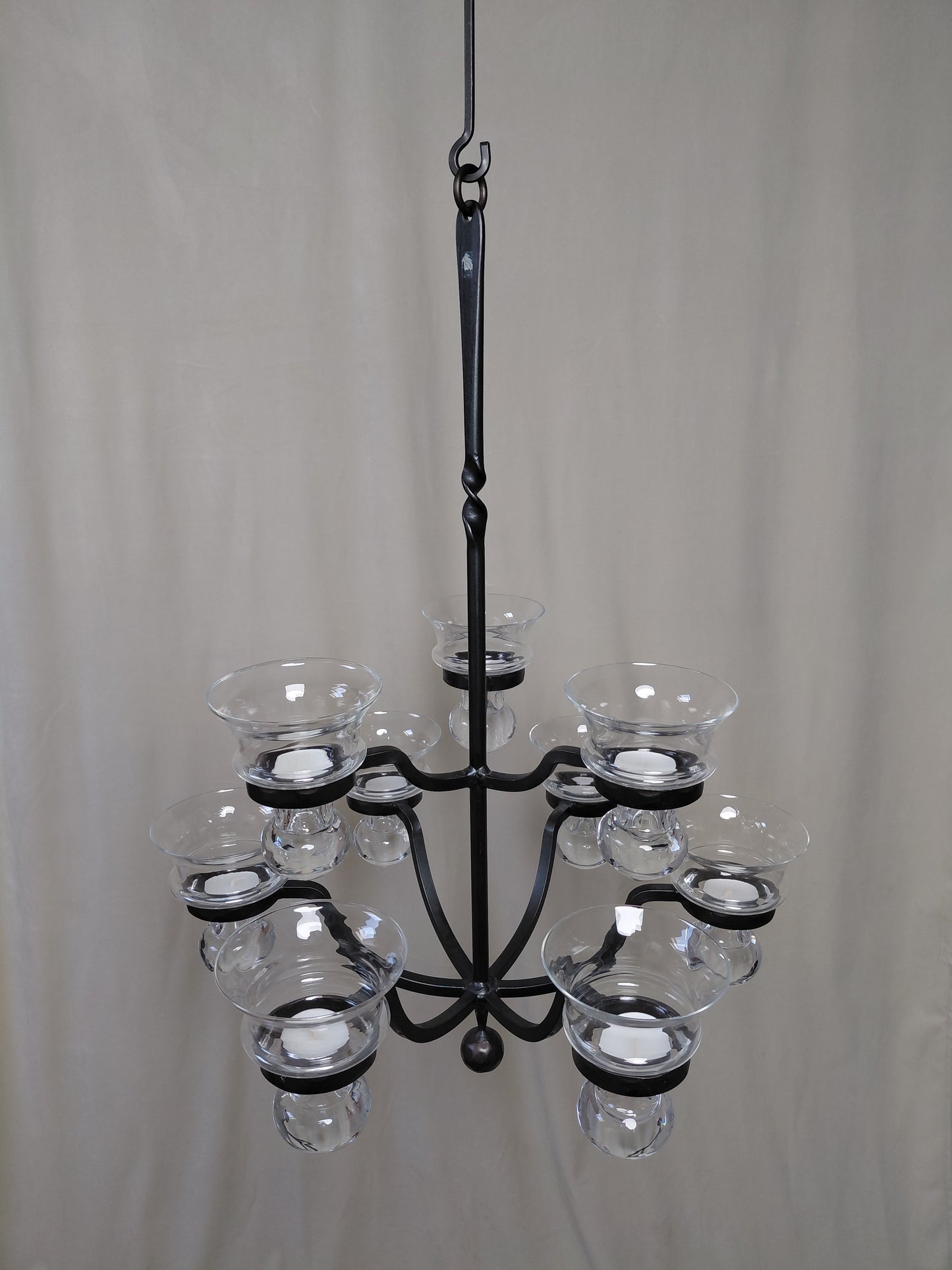 Vintage 9 arma loftljós fyrir kerti eftir Bertil Vallien (1989), Boda Smide