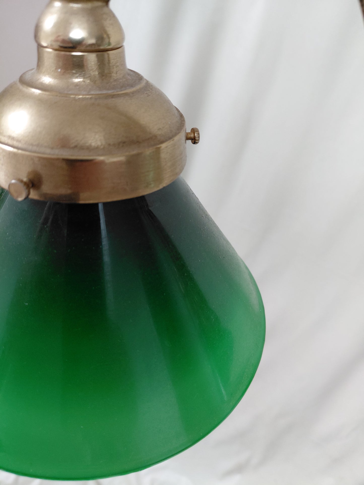 Vintage gler loftljós (1999), Vintage bókasafns / billiard loftljós 2 arma brass