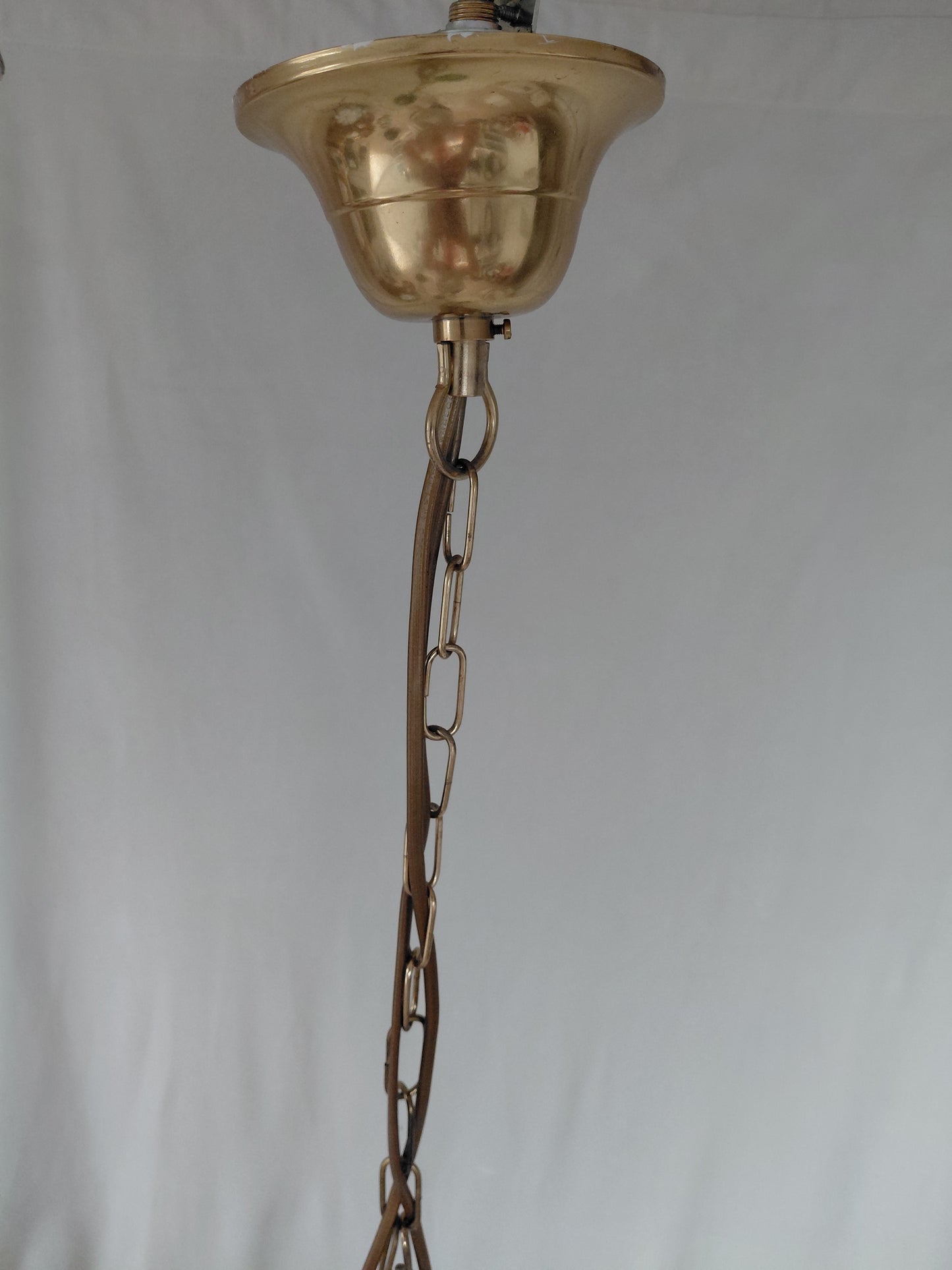 Vintage gler loftljós (1999), Vintage bókasafns / billiard loftljós 2 arma brass