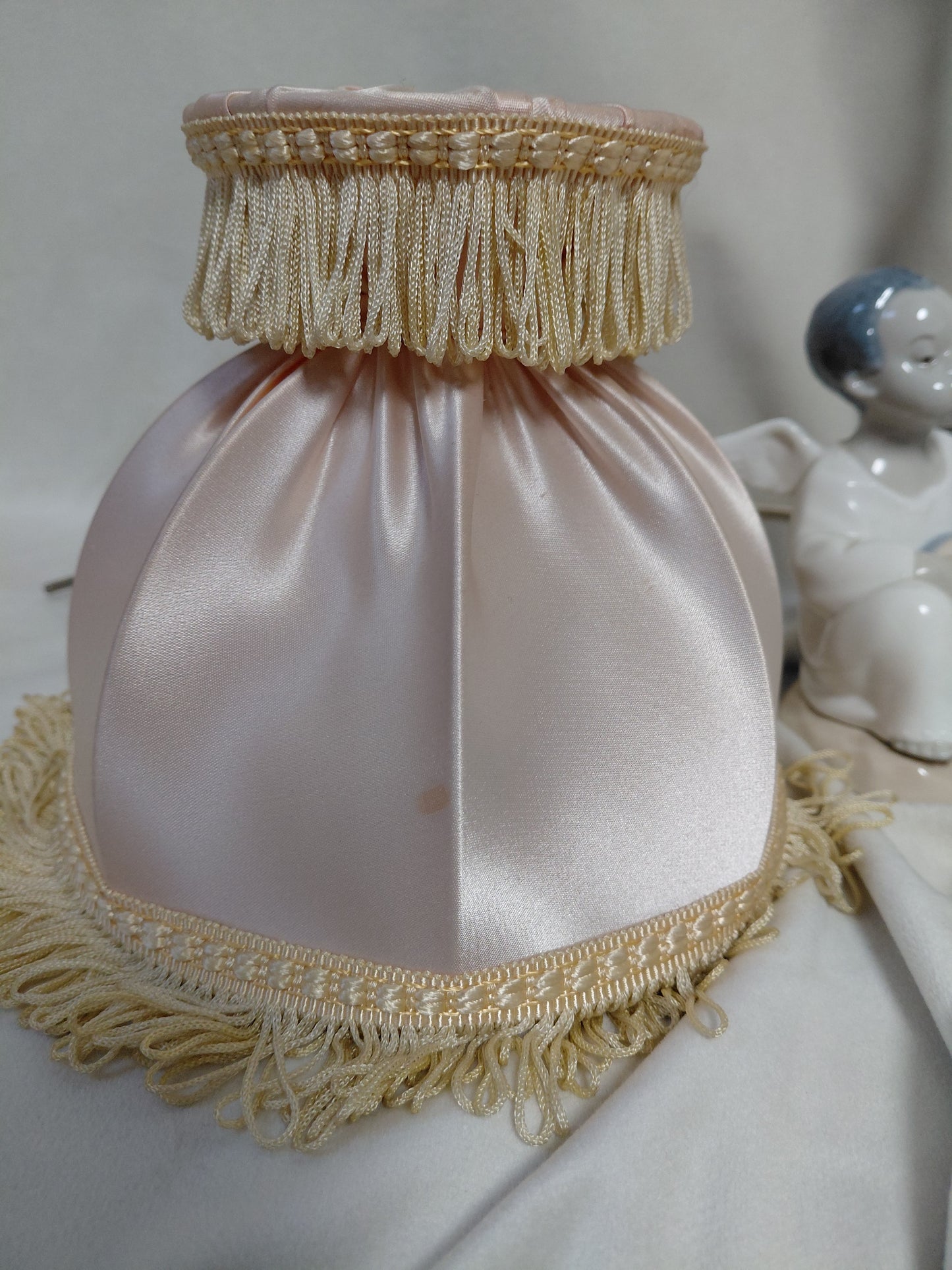 Vintage styttu lampi enginn að spila á mandólín #4537, Lladro