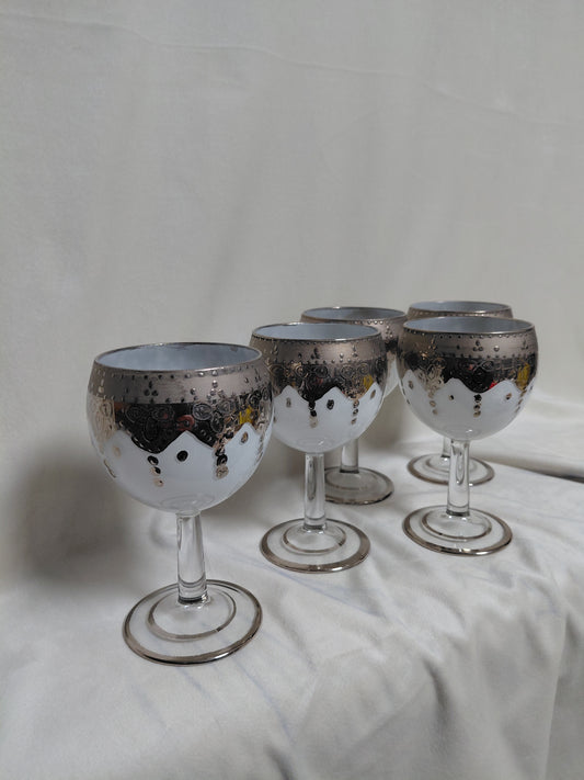 Handmáluð sýrlensk vínglös 5 stk, Sýrland