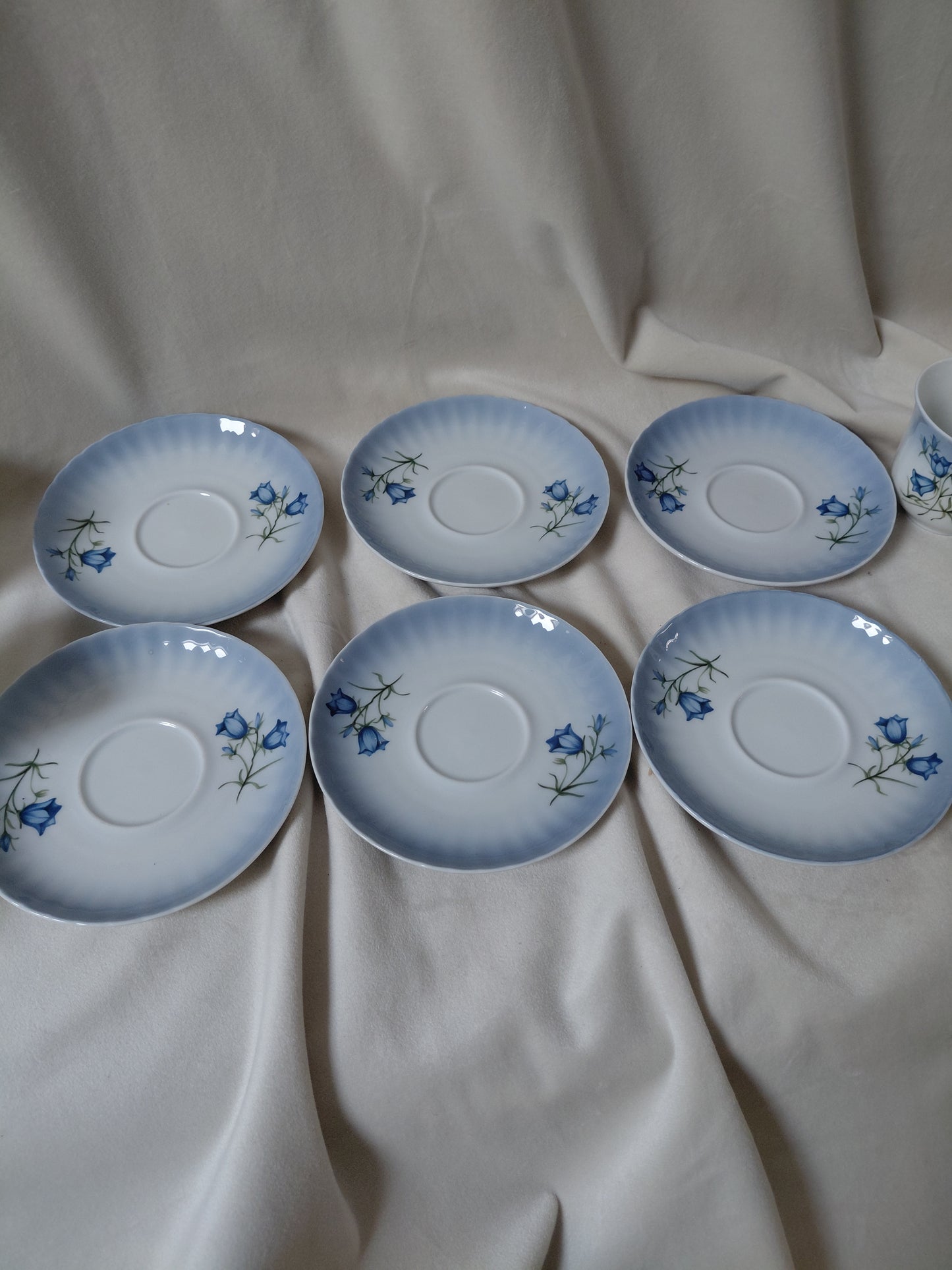 Vintage blóma bollastell fyrir 6 manns Flores Caerulei  (1980s), Svaneholm