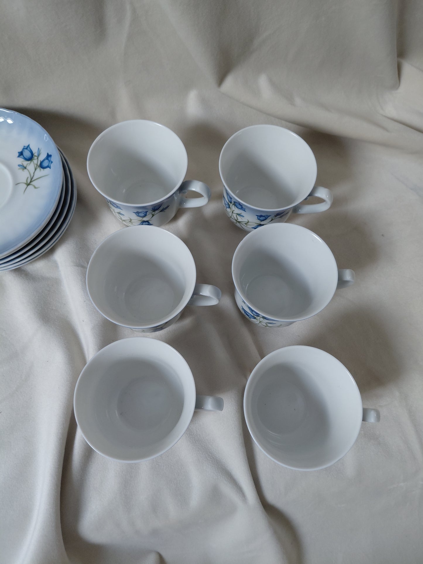 Vintage blóma bollastell fyrir 6 manns Flores Caerulei  (1980s), Svaneholm